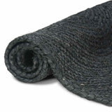 Vidaxl vloerkleden rechthoekig donkergrijs 120 x 170 cm jute
