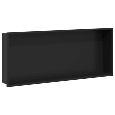 Vidaxl douche niche zwart 75 x 30 x 9,5 cm roestvrij staal