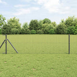 Vidaxl afrasteringspaal 12 pcs grijs 100 cm poedergecoat staal