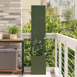 Vidaxl tuin privacy screen olijfgroen 32 x 140 cm koudgewalst staal