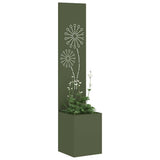 Vidaxl tuin privacy screen olijfgroen 32 x 140 cm koudgewalst staal