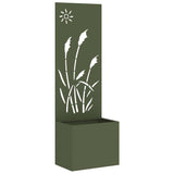 Vidaxl tuin privacy screen olijfgroen 50 x 140 cm koudgewalst staal