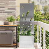 Vidaxl tuin privacy screen fretwerk zilver 50 x 140 cm roestvrij staal