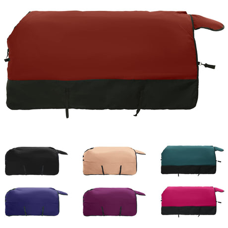 Vidaxl paardendeken donkergroen en zwart 75 cm polyester