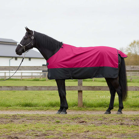 Vidaxl paardendeken roze en zwart 145 cm polyester