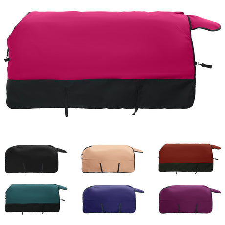 Vidaxl paardendeken roze en zwart 145 cm polyester