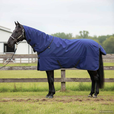 Vidaxl paardendeken donkergroen en zwart 135 cm polyester