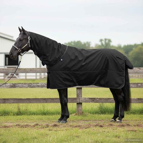 Vidaxl paardendeken donkergroen en zwart 75 cm polyester