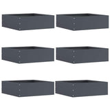 Vidaxl tuinrand 6 pcs antraciet 40 x 40 x 13 cm staal