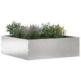 Vidaxl tuinrand zilver 40 x 40 x 13 cm roestvrij staal