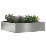 Vidaxl tuinrand zilver 50 x 50 x 13 cm gegalvaniseerd staal