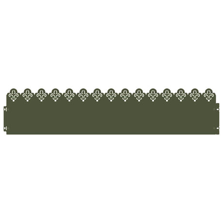 Vidaxl gazonranden 10 pcs olijf groen 103 x 0,05 x 22 cm staal