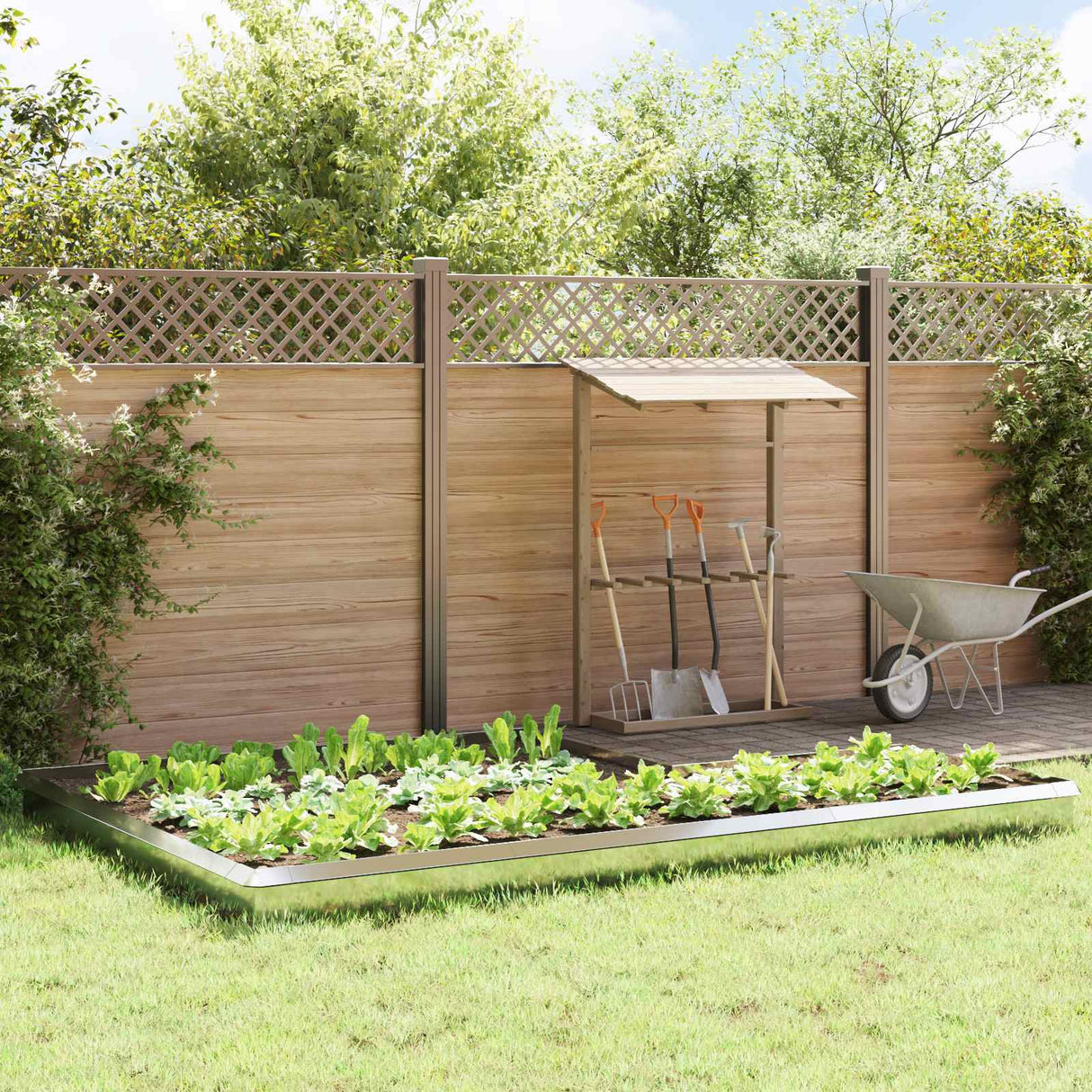 Vidaxl slakkenhekken 16 pcs zilver gegalvaniseerd staal