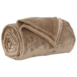 Vidaxl gooi deken kameel 150 x 200 cm fleece