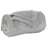 Vidaxl gooi deken grijs 220 x 240 cm fleece