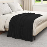 Vidaxl gooi deken zwart 130 x 150 cm fleece