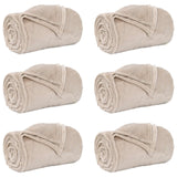 Vidaxl kleden 6 pcs beige 130 x 150 cm fleece