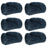 Vidaxl kleden 6 pcs marineblauw 220 x 240 cm fleece