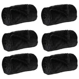 Vidaxl kleden 6 pcs zwart 130 x 150 cm fleece