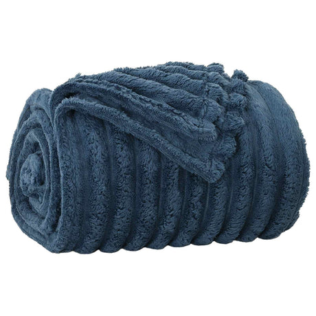 Vidaxl gooi deken marineblauw 270 x 240 cm fleece