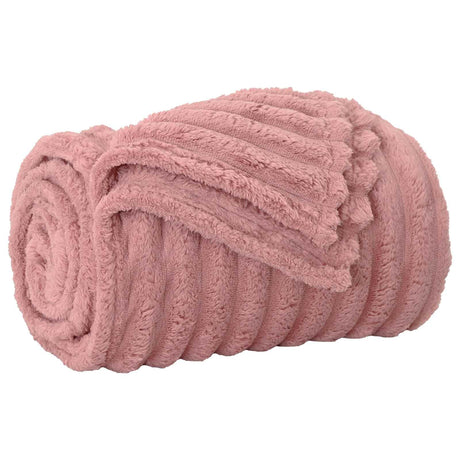 Vidaxl gooi deken roze 240 x 220 cm fleece