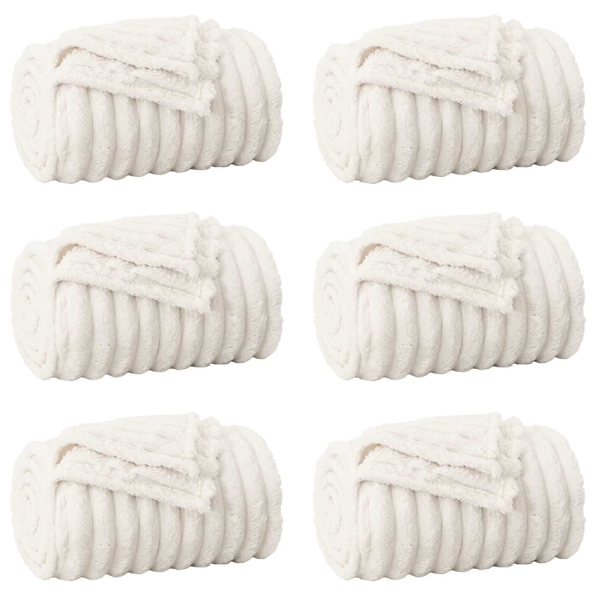 Vidaxl kleden 6 pcs crème 200 x 150 cm fleece