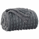 Vidaxl gooi deken donkergrijs 200 x 150 cm fleece