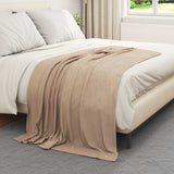 Vidaxl gooi deken kameel 170 x 130 cm fleece