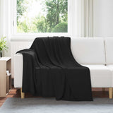 Vidaxl kleden 6 pcs zwart 200 x 150 cm fleece