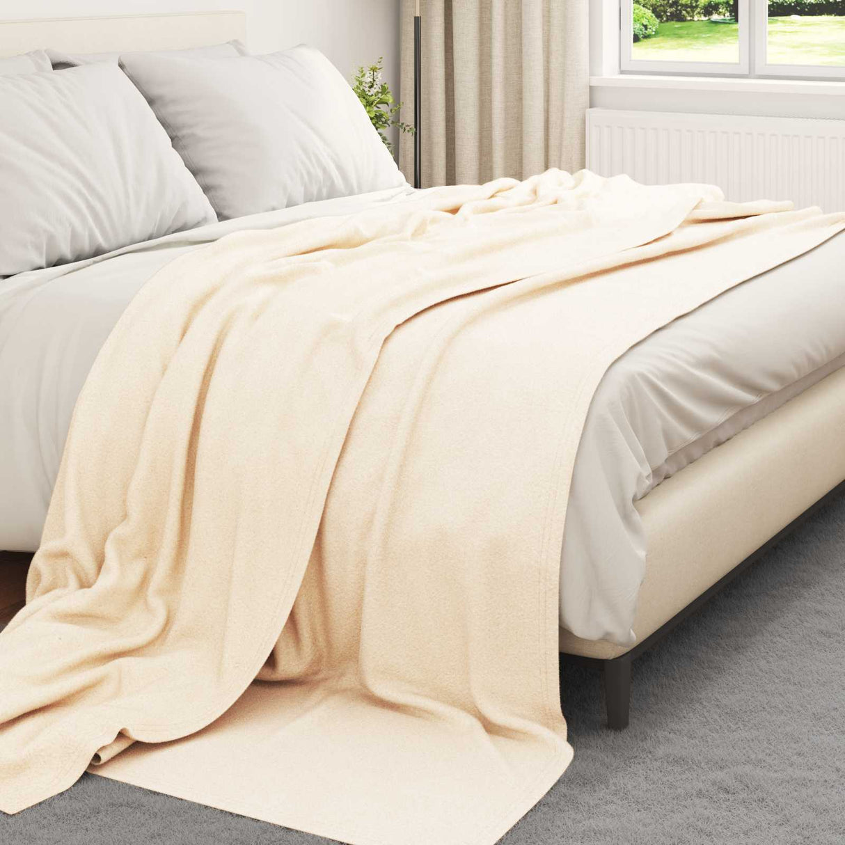 Vidaxl kleden 6 pcs crème 240 x 220 cm fleece