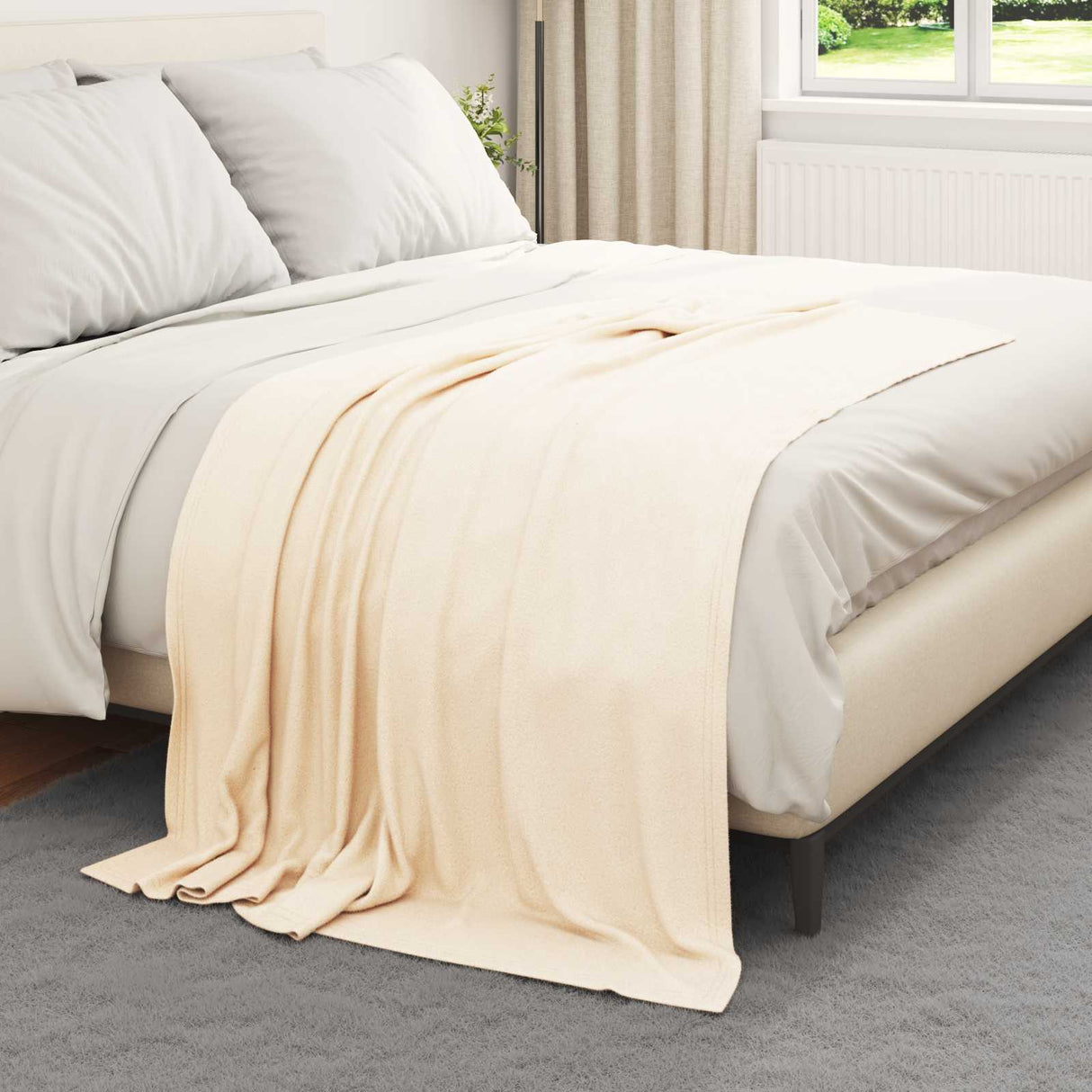 Vidaxl kleden 24 pcs crème 170 x 130 cm fleece