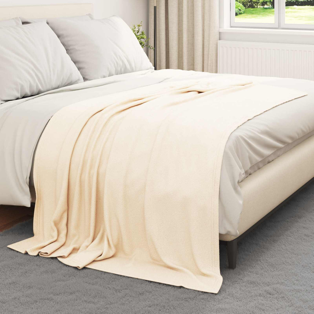 Vidaxl kleden 24 pcs crème 200 x 150 cm fleece