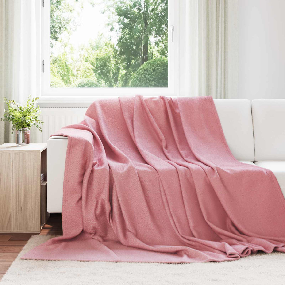 Vidaxl kleden 24 pcs roze 270 x 240 cm fleece