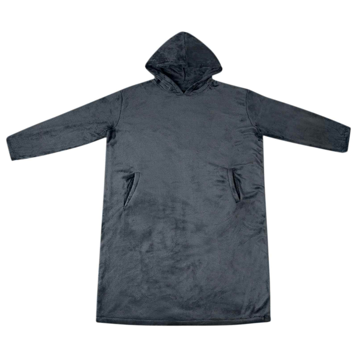 Vidaxl deken hoodie marineblauw m flanel