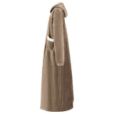 Vidaxl deken hoodie kameel l fleece en flanel
