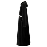 Vidaxl deken hoodie zwart m fleece en flanel