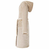 Vidaxl badjas hoodie beige m flanel