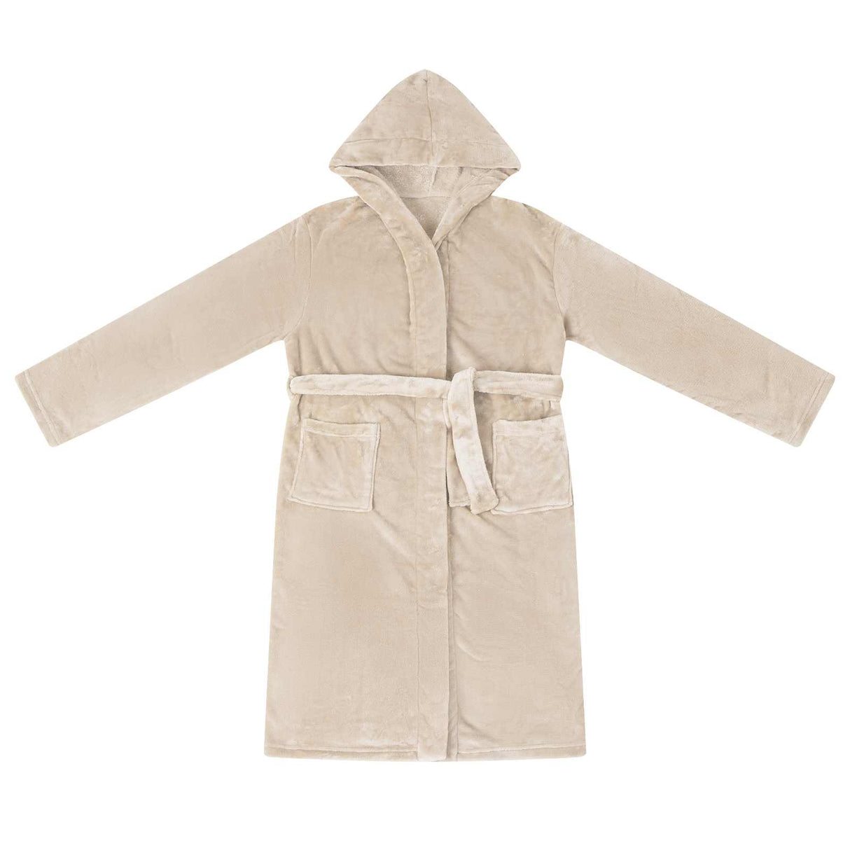 Vidaxl badjas hoodie beige xxl flanel