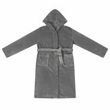Vidaxl badjas hoodie donkergrijs s flanel
