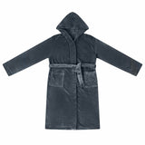 Vidaxl badjas hoodie marineblauw s flanel