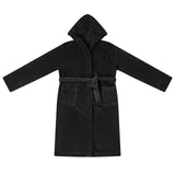 Vidaxl badjas hoodie zwart xl flanel