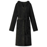 Vidaxl badjas hoodie zwart xxxl flanel