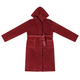 Vidaxl badjas hoodie bordeaux rood l flanel