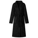 Vidaxl badjas zonder kap zwart xl flanel