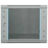 Vidaxl netwerk kabinet met opslag grijs 60 x 60 x 50 cm staal