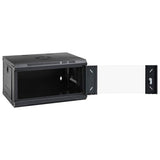 Vidaxl netwerk kabinet met opslag zwart 53 x 45 x 30 cm staal