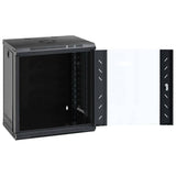 Vidaxl netwerk kabinet met opslag zwart 53 x 45 x 60 cm staal