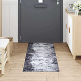 Vidaxl keuken vloerkleed grijs 180 x 60 cm fluweel