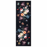 Vidaxl keuken vloerkleed zwart 180 x 60 cm fluweel