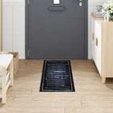 Vidaxl keuken vloerkleed zwart 150 x 45 cm fluweel